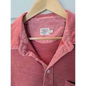 Faherty‎ Brand Polo Shirt Mens Medium Red Short Sleeve Casual Top
